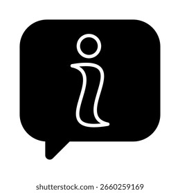 Ilustración vectorial de icono de glifo de información