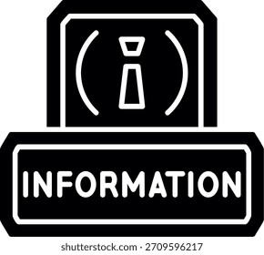 Información Diseño de icono de estilo de glifo