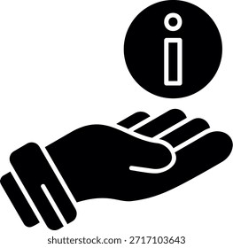 Información Diseño de icono de estilo de glifo