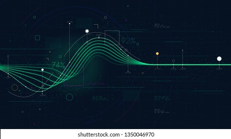 Informationsdiagrammdaten, die den Fluss finanzieller Ressourcen zeigen, Business Intelligence Dashboard, kreatives Konzept für die Darstellung der Finanzdarstellung