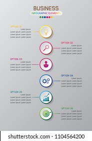 information graphic or infographic rainbow circle element