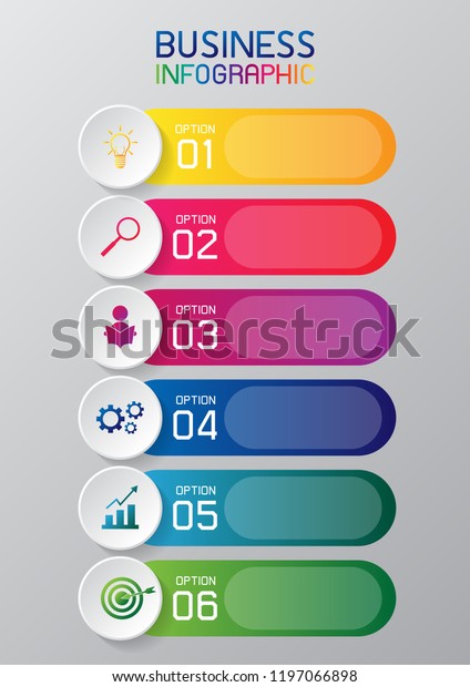 information-graphic-infographic-rainbow-color-number-1197066898