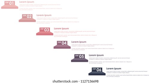 Information Graphic Steps Pastel Colour illustration