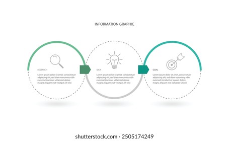 Information graphic template desain business 