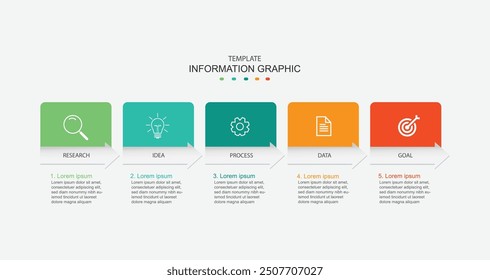 Information graphic template desain for company business presentation and web 