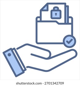 Informationsverarbeitung Blaues Symbol, Vektorgrafik
