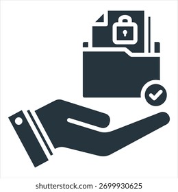 Information Handling Glyph Icon Vector Illustration
