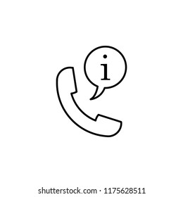 information handset icon. Element of logistics icon for mobile concept and web apps. Thin line information handset icon can be used for web and mobile on white background