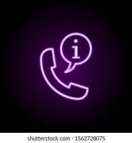 information handset neon icon. Simple thin line, outline vector of logistics icons for ui and ux, website or mobile application