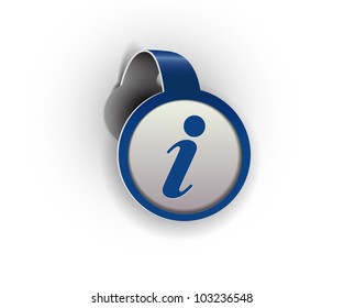 information hanging sticker icon, vector