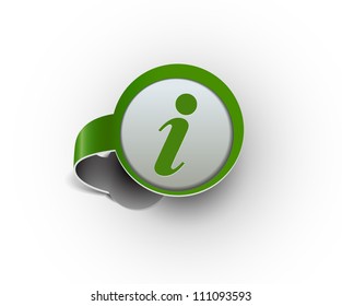 information hanging sticker icon, vector