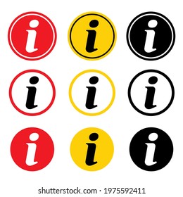 Information help icon set, help desk info desk bubble vector sign collection isolated on white background .
