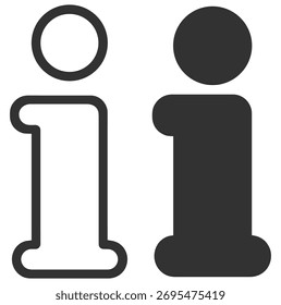 Information help icon set on transparent background
