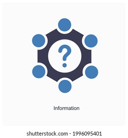 Concepto de icono de información o ayuda