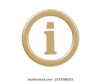 Icono de información Ilustración de render 3d