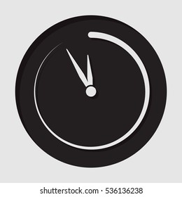 information icon - black circle with white last minute clock and shadow