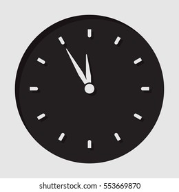 information icon - black circle with white last minute clock and shadow