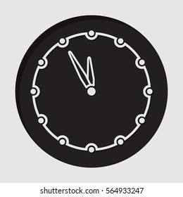 information icon - black circle with white last minute clock and shadow