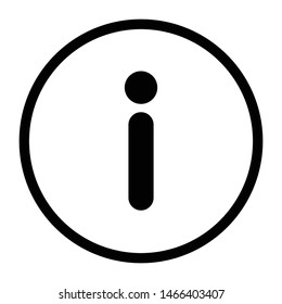 information  icon. Black vector information   sign, symbol