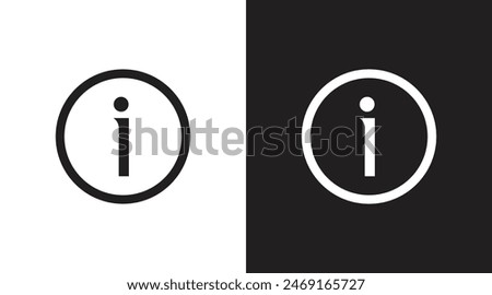 information icon black and white vector