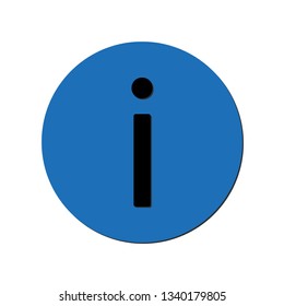 Information icon in blue circle. vector illustration eps10