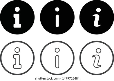 Information icon in the circle button