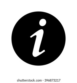 Information icon in circle . Vector illustration