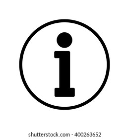 Information icon in circle . Vector illustration