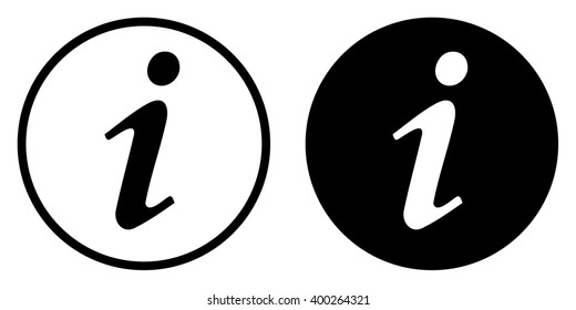 Information icon in circle . Vector illustration