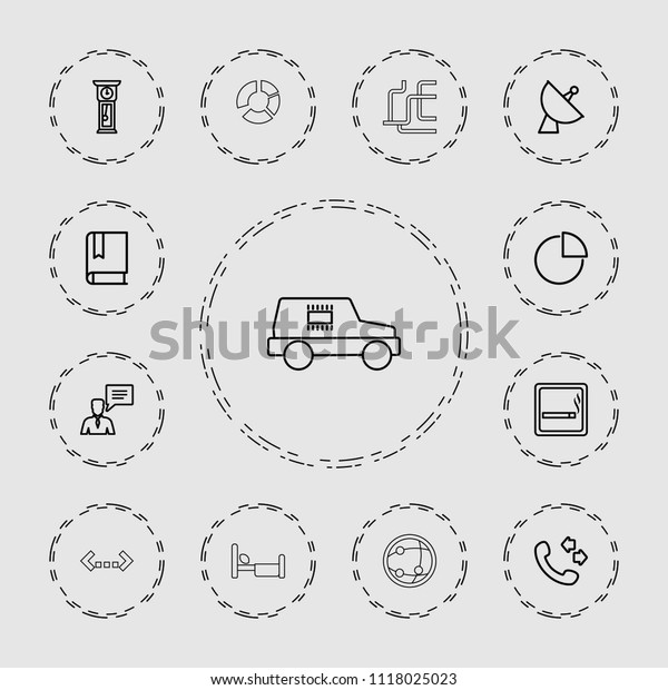 Information icon.\
collection of 13 information outline icons such as smoking area,\
call, book, satellite, man with chat bubblle. editable information\
icons for web and\
mobile.