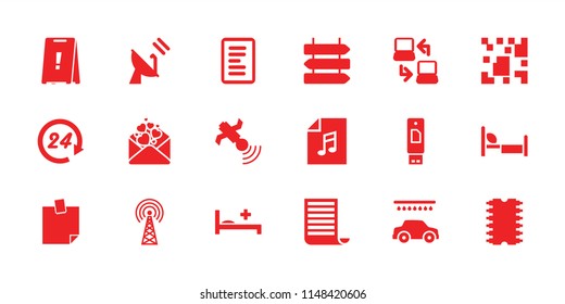 Information icon. collection of 18 information filled icons such as direction   isolated, car wash, love letter, satellite. editable information icons for web and mobile.