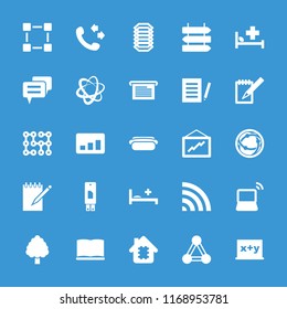 Information icon. collection of 25 information filled icons such as connection, direction   isolated, call, graph, document. editable information icons for web and mobile.