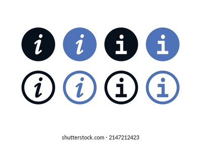 Informationssymbolsammlung und einfache Stilsymbole flache Vektorgrafik.
