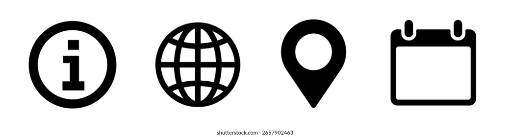 Icono de información. Icono de información de contacto
