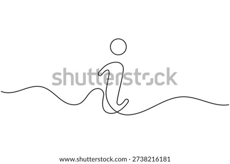Information icon continuous one line art minimalist outline symbol design