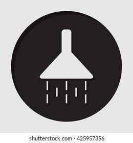 information icon - dark circle with white shower and shadow
