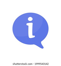 Information icon. data management reading guide Customer information assistance concept