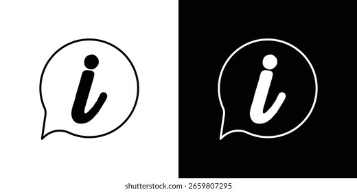 Diseño de icono de información. Ilustración vectorial de Elementos gráficos delgados