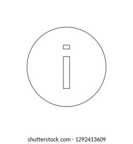 Information icon. Element of cyber security for mobile concept and web apps icon. Thin line icon for website design and development, app development