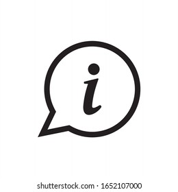 Information icon. Faq and details symbol in bubble vector