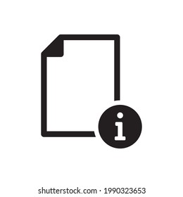 Information icon file document icon sign symbol 
