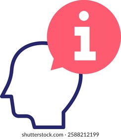 Information Icon Fill Vector Illustration