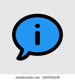 Information icon in filled line style, use for website mobile app presentation