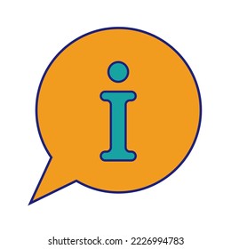 Icono De Información Diseño Plano En Vector De Fondo Blanco