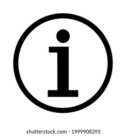 Information icon. Flat design style isolated on white background