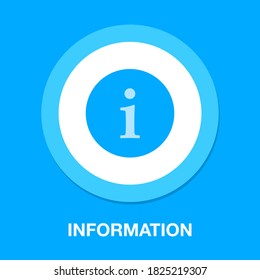 information icon. flat illustration of information vector icon for web