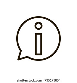Information icon flat icon. Single high quality outline symbol of info for web design or mobile app. Thin line signs of technology for design logo, visit card, etc. Outline logo of help
