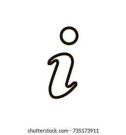 Information icon flat icon. Single high quality outline symbol of info for web design or mobile app. Thin line signs of technology for design logo, visit card, etc. Outline logo of help