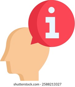 Information Icon Flat Vector Illustration