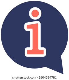 Information Icon Glyph Color Vector Illustration